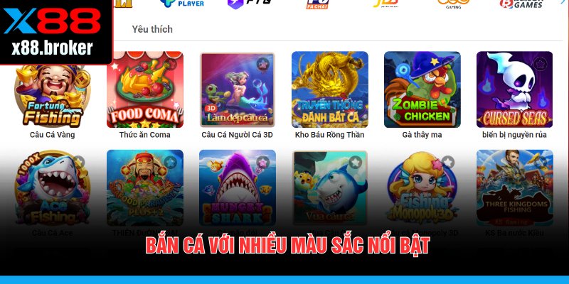 Bán cá với nhiều màu sắc nổi bật