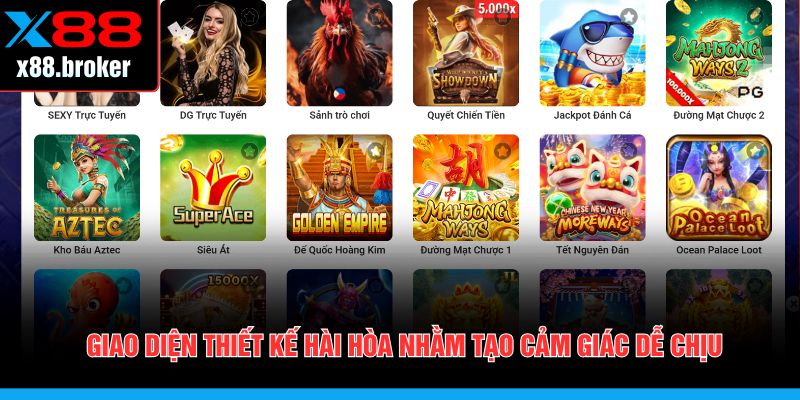 Giao diện thiết kế hài hòa nhằm tạo cảm giác dễ chịu