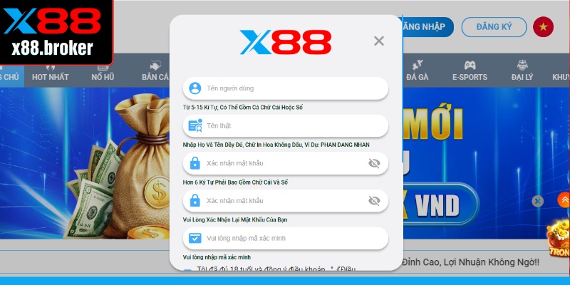 Người chơi đăng ký X88 để tạo lợi thế khi giải trí