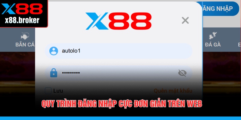 Quy trình đăng nhập cực đơn giản trên web